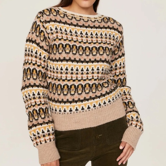 Vanessa Bruno Alpaca Wool Fair Isle Ventura Sweater - Picture 1 of 5